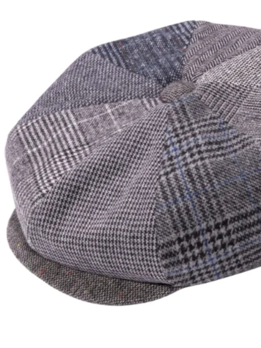 Grey Men's Patchwork Gatsby Cap by Montique. h-99